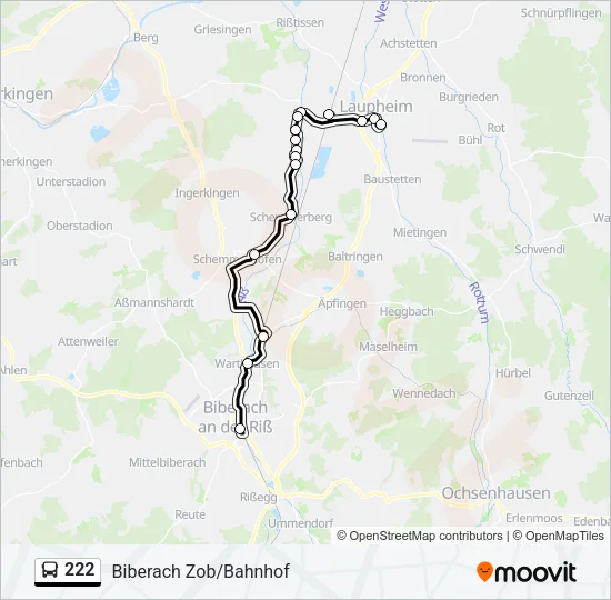 222 Bus Line Map