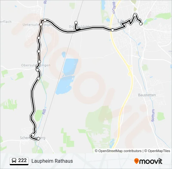 222 Bus Line Map