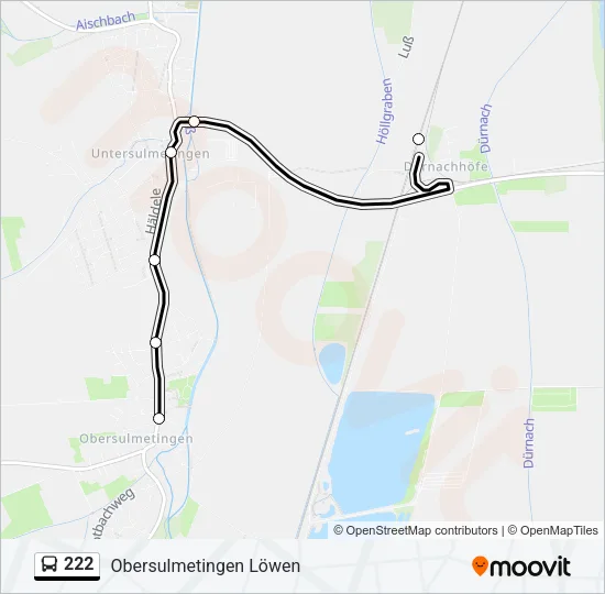 222 Bus Line Map