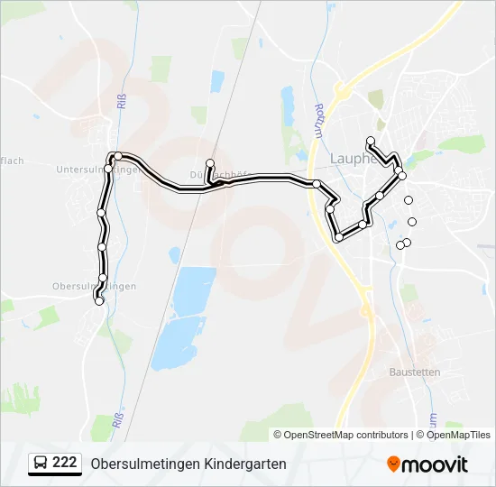 222 Bus Line Map