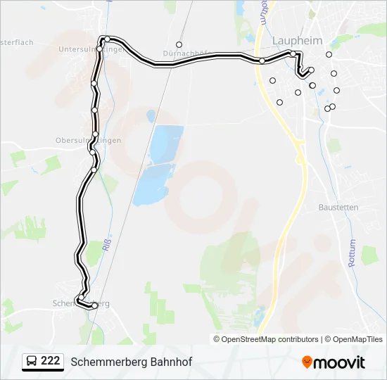 222 Bus Line Map