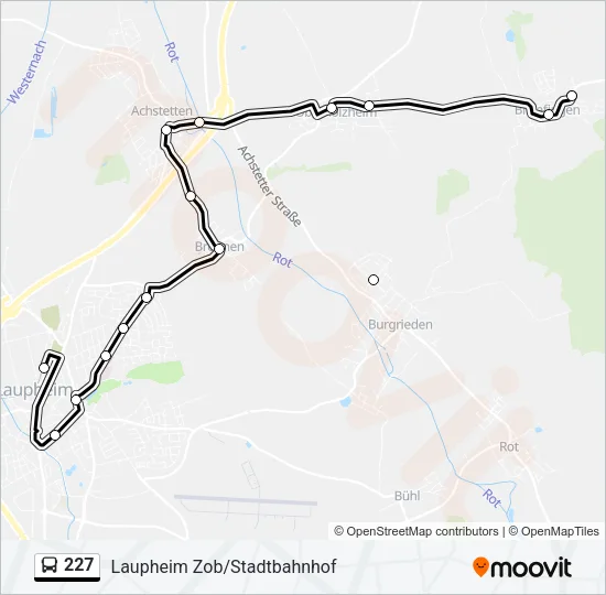 227 Bus Line Map