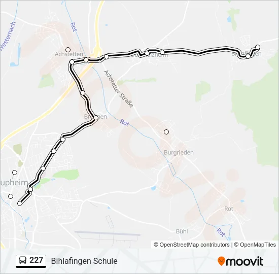 227 Bus Line Map