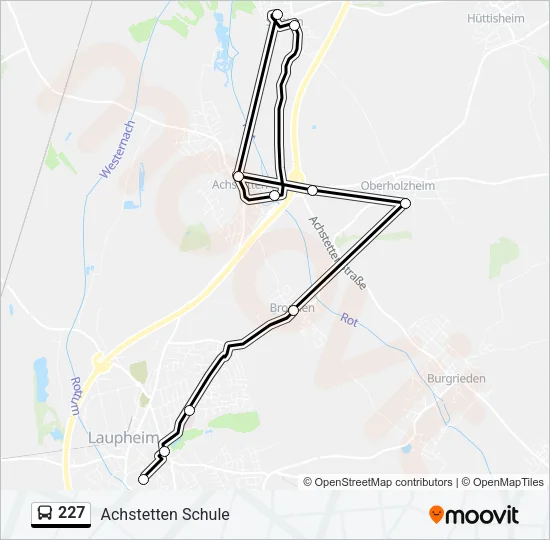 227 Bus Line Map