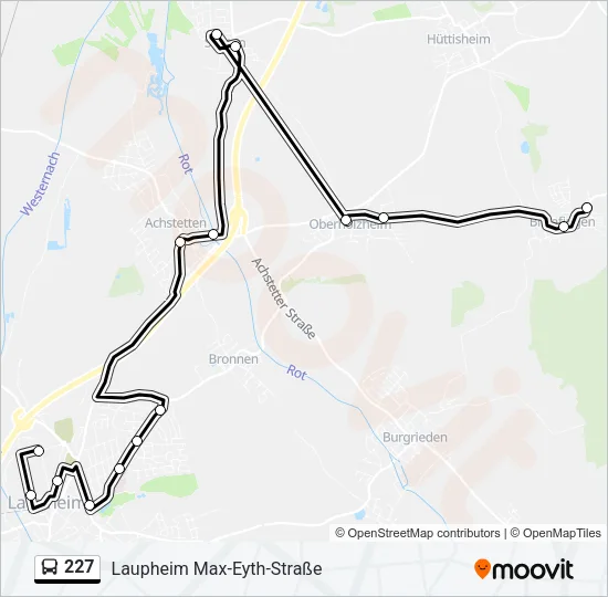227 Bus Line Map