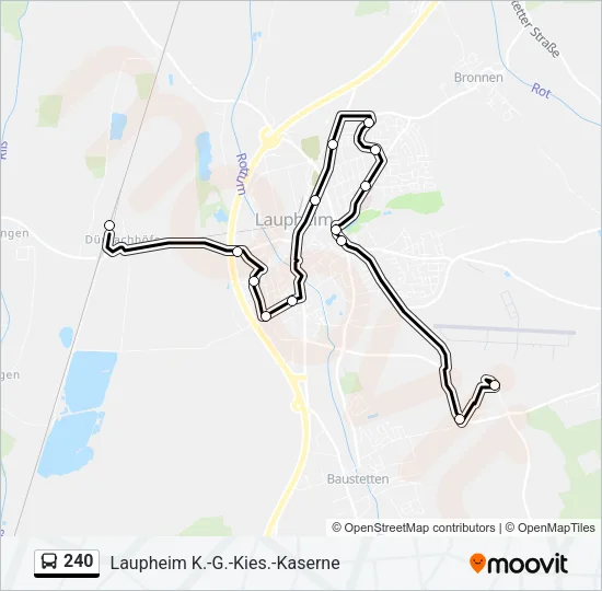 240 Bus Line Map