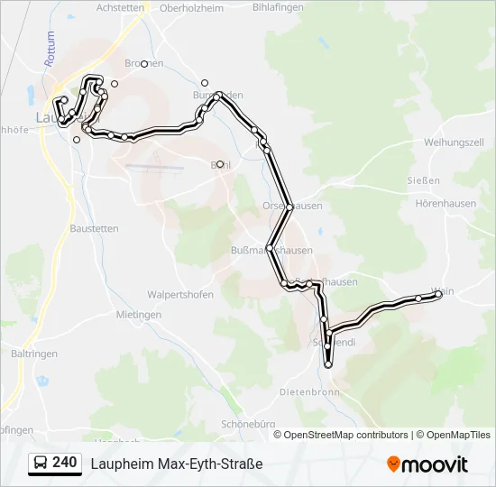 240 Bus Line Map