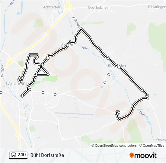 240 Bus Line Map
