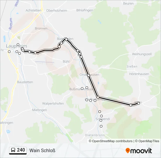 240 Bus Line Map
