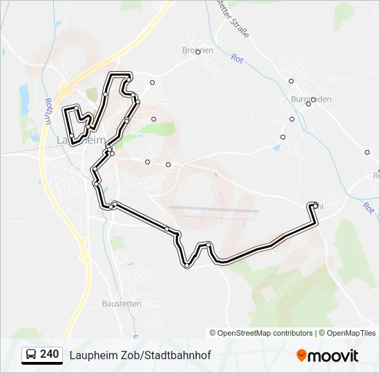 240 Bus Line Map
