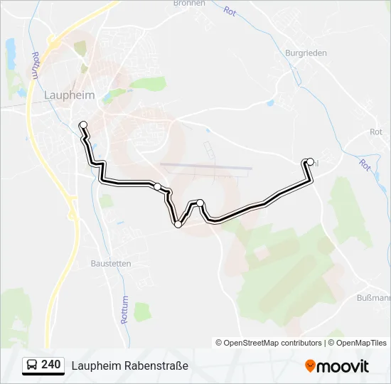 240 Bus Line Map
