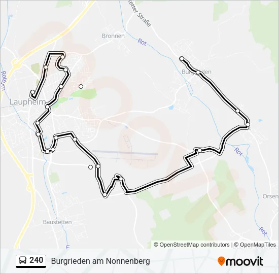 240 Bus Line Map