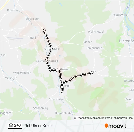 240 Bus Line Map