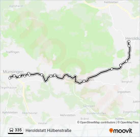 335 Bus Line Map