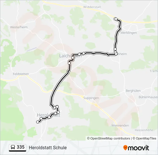 335 Bus Line Map