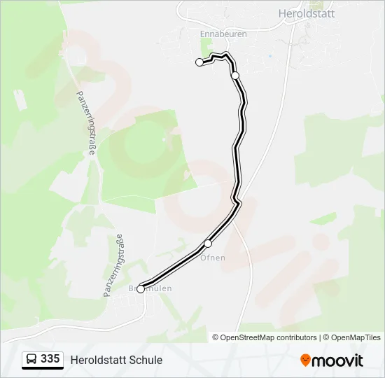 335 Bus Line Map