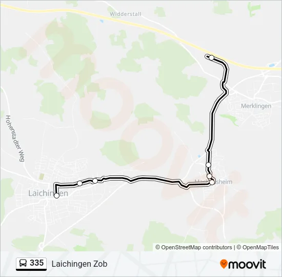 335 Bus Line Map