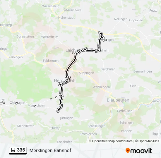 335 Bus Line Map