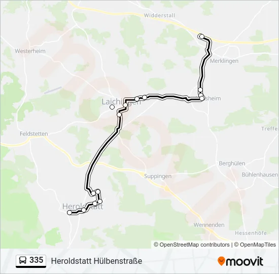 335 Bus Line Map