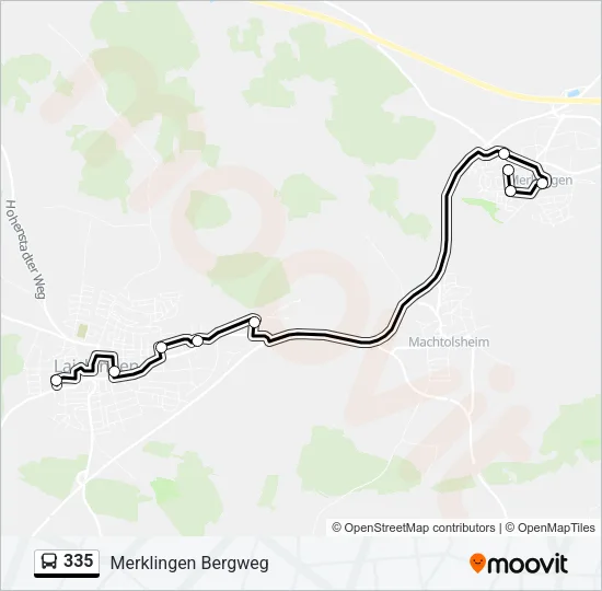 335 Bus Line Map