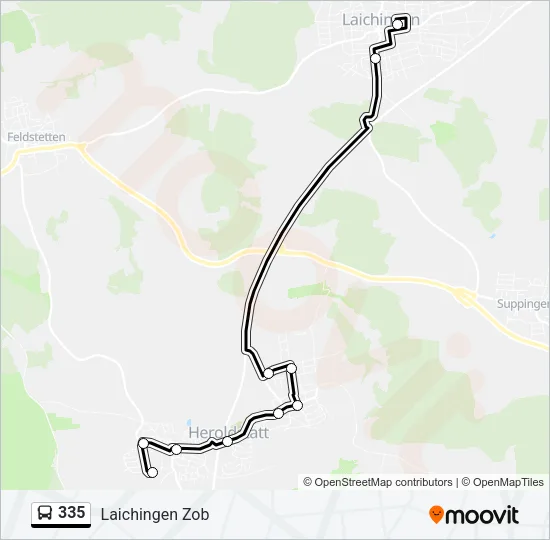 335 Bus Line Map