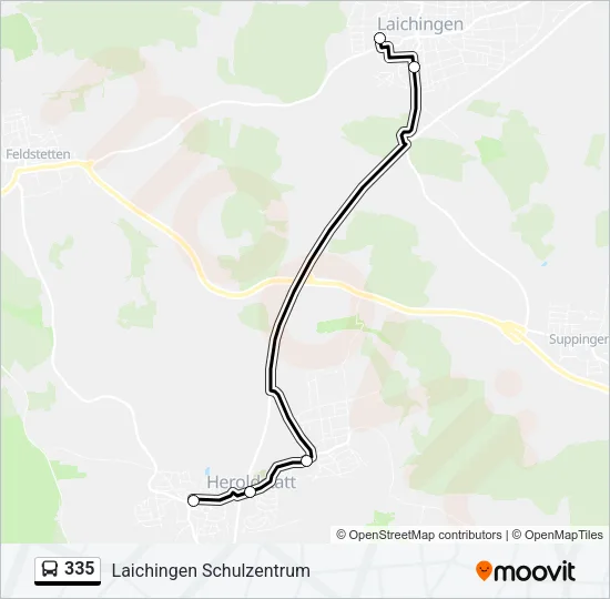 335 Bus Line Map