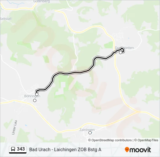 343 Bus Line Map