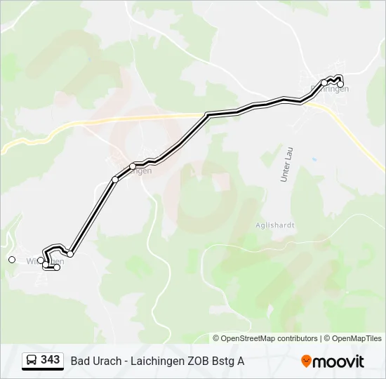343 Bus Line Map