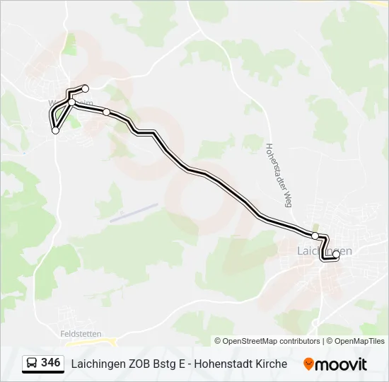 346 Bus Line Map