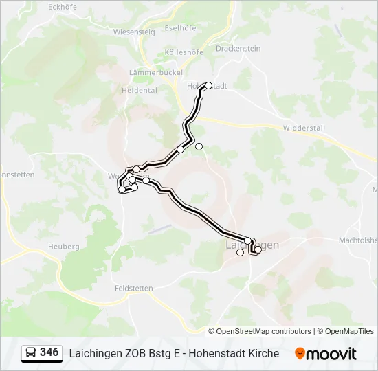 346 Bus Line Map