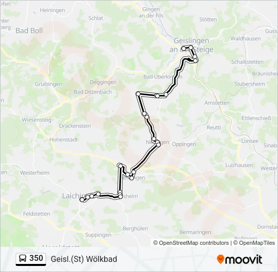 350 Bus Line Map
