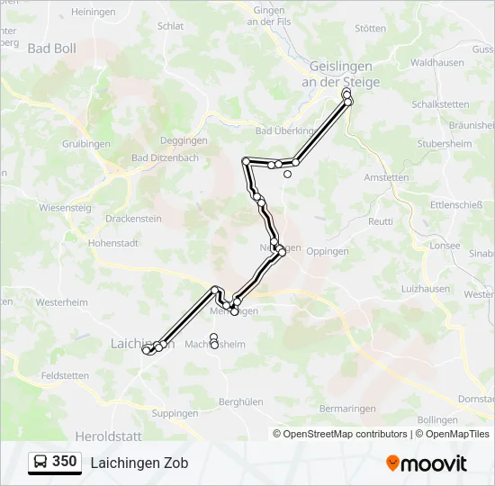 350 Bus Line Map
