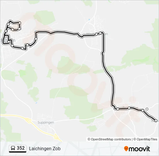 352 Bus Line Map