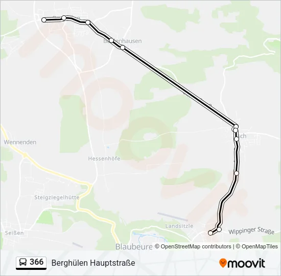 366 Bus Line Map