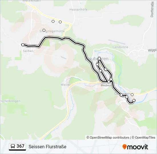 367 Bus Line Map