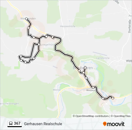 367 Bus Line Map