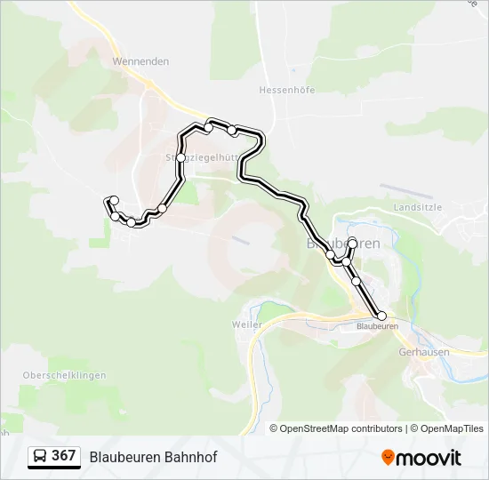 367 Bus Line Map