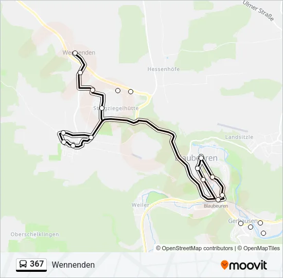367 Bus Line Map