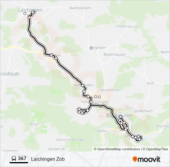 367 Bus Line Map