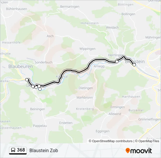 368 Bus Line Map