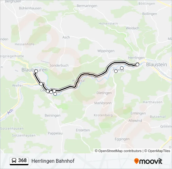 368 Bus Line Map