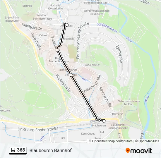 368 Bus Line Map