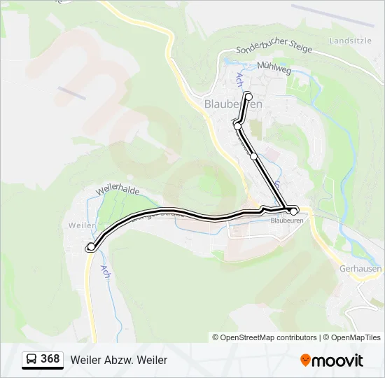 368 Bus Line Map