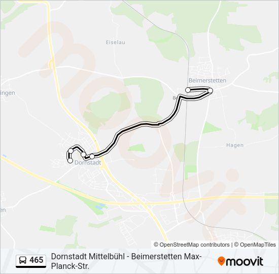 Автобус 465: карта маршрута