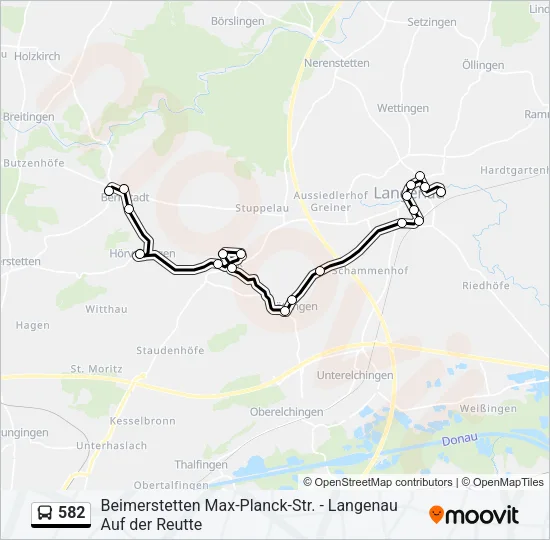 582 Bus Line Map