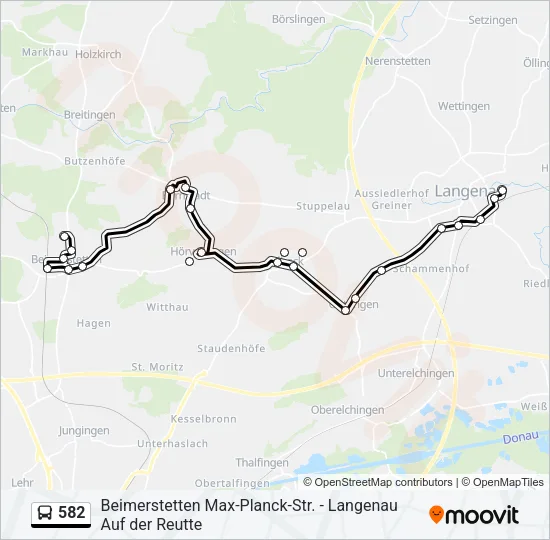 582 Bus Line Map