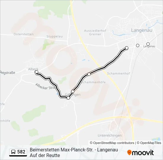 582 Bus Line Map