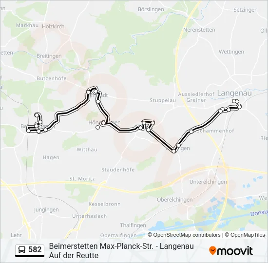 582 Bus Line Map