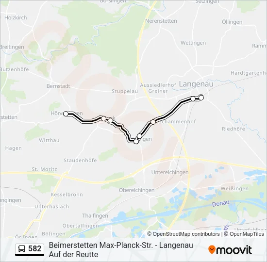 582 Bus Line Map
