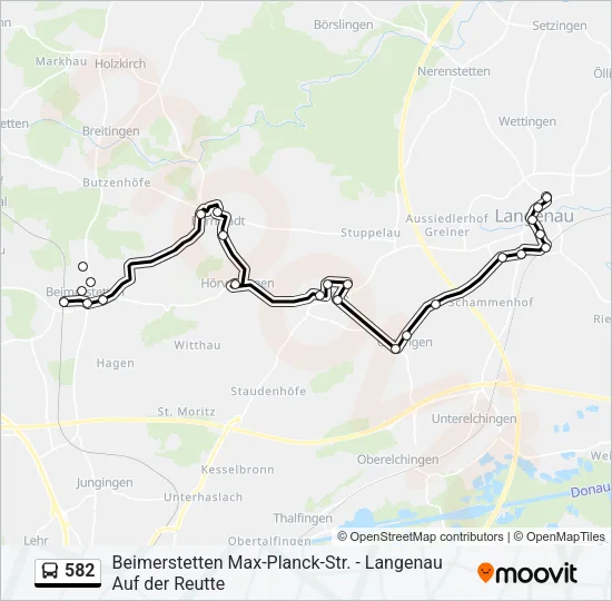 582 Bus Line Map